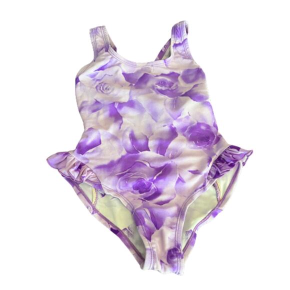 Lavendar floral swimsuit - Picture 1 of 5